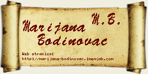 Marijana Bodinovac vizit kartica